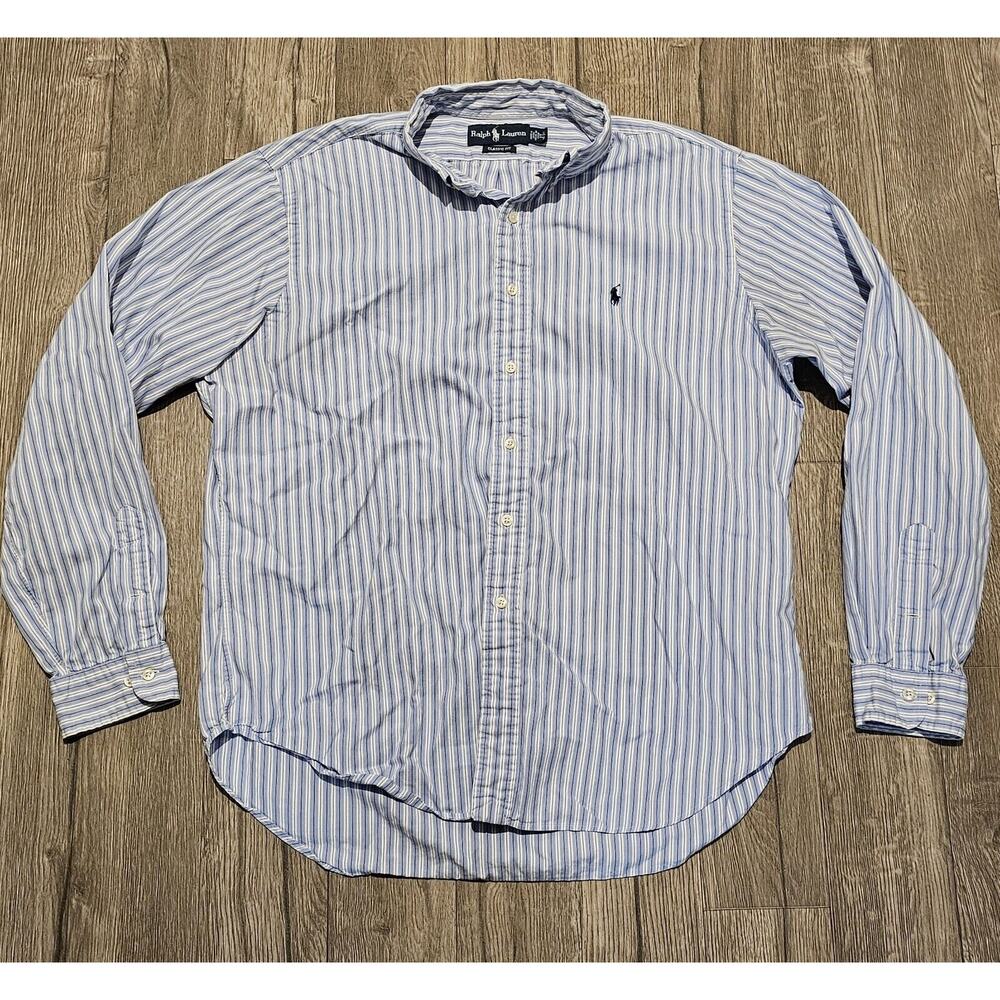 Polo Ralph Lauren Classic Fit Striped Mens 17 36/37 Long Sleeve Button Up Shirt